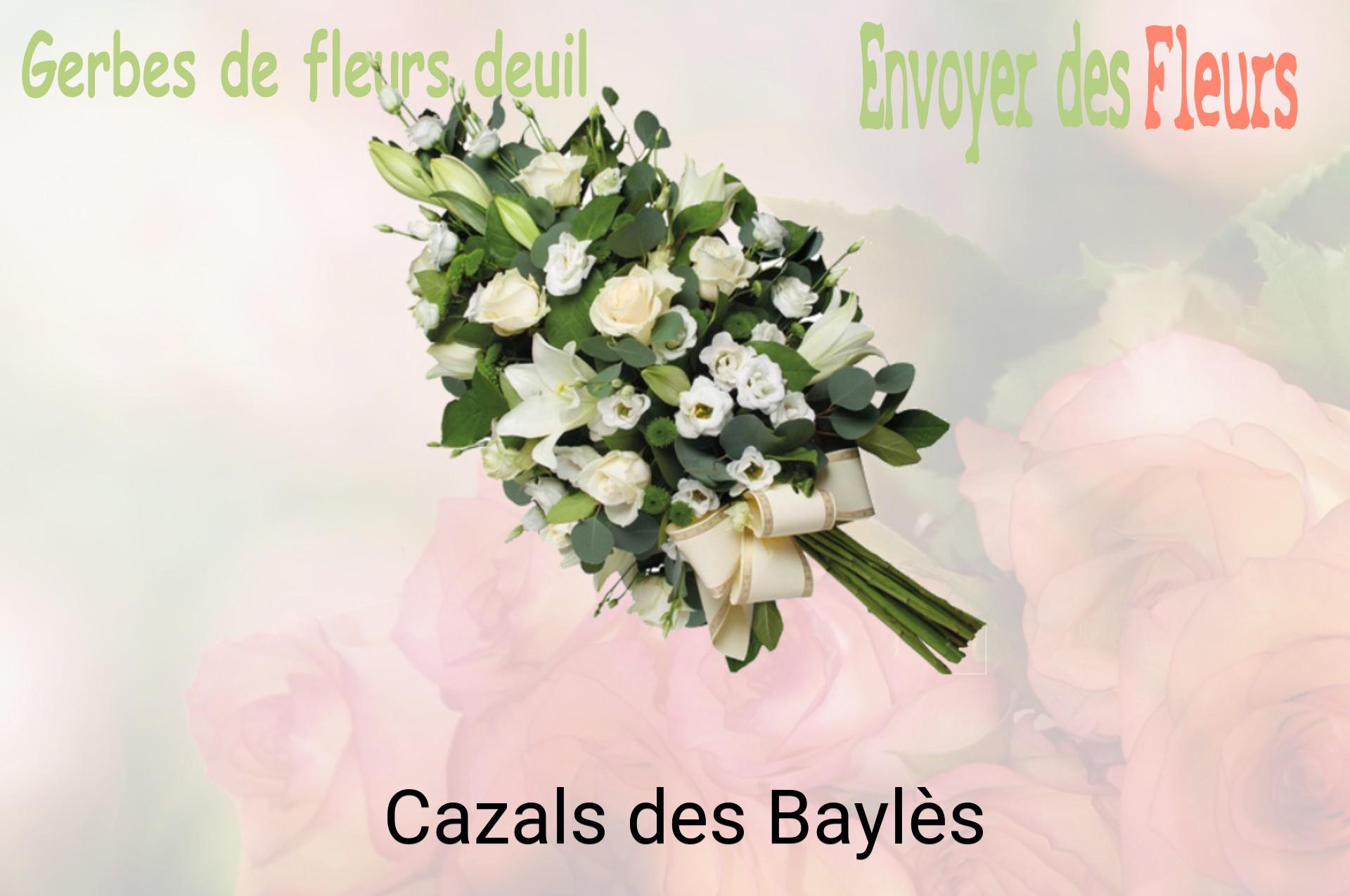 Gerbe de fleurs de deuil livrée à Cazals-des-Baylès